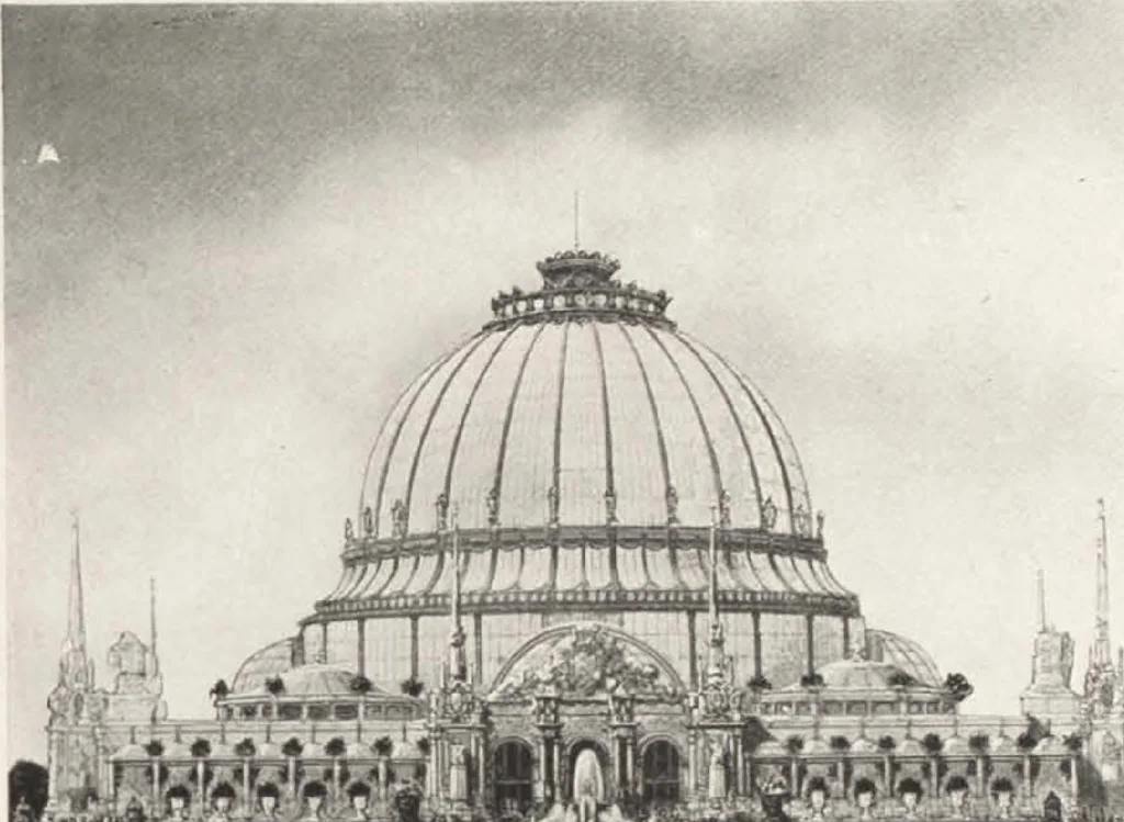 An illustration from How to See California and its Expositions in 1915, 1515, leaf 1