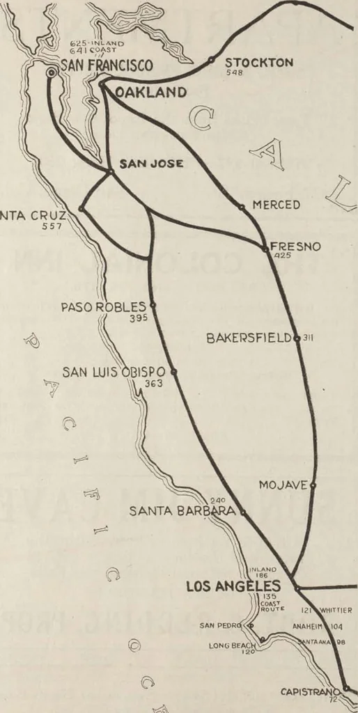 An illustration from San Diego Official Time Tables Interurban Steamship Railroad, 1915, leaf 5