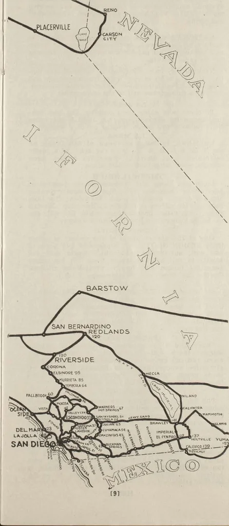 An illustration from San Diego Official Time Tables Interurban Steamship Railroad, 1915, leaf 5