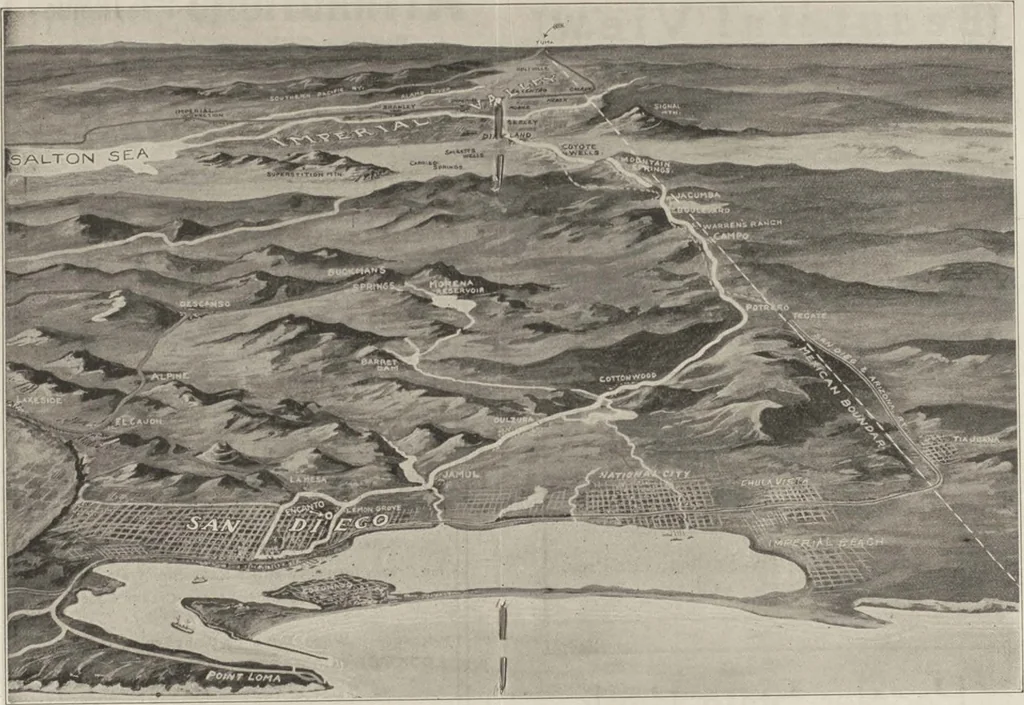 An illustration from San Diego Official Time Tables Interurban Steamship Railroad, 1915, leaf 9