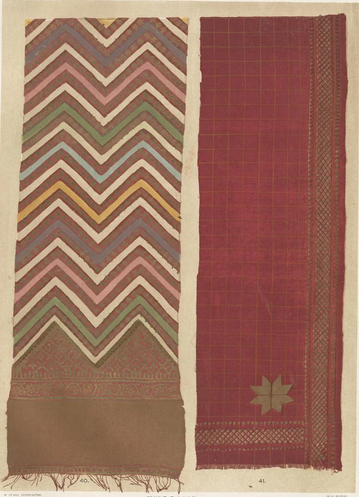 An illustration from Illustrations of the textile manufactures of India, 1881, leaf 18