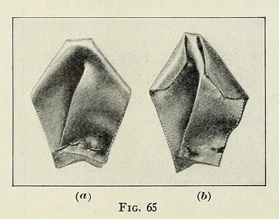 An illustration from Ribbon and fabric trimmings : a variety of appropriate dress trimmings that can be made from ribbon and fabric, with directions for their making, 1925, leaf 26