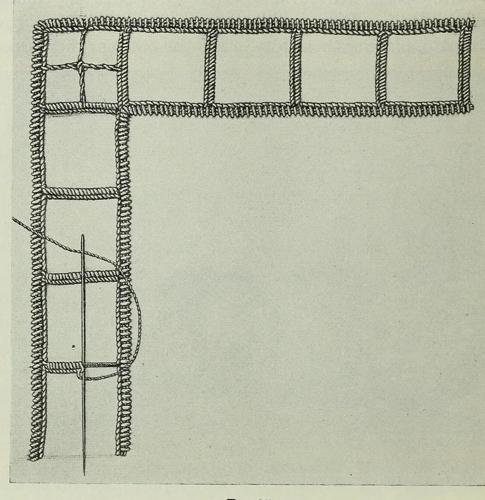 An illustration from Embroidery and decorative stitches, 1916, leaf 74