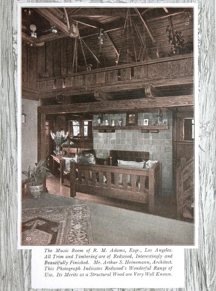 An illustration from California Redwood "nature's lumber masterpiece", 1916, leaf 44