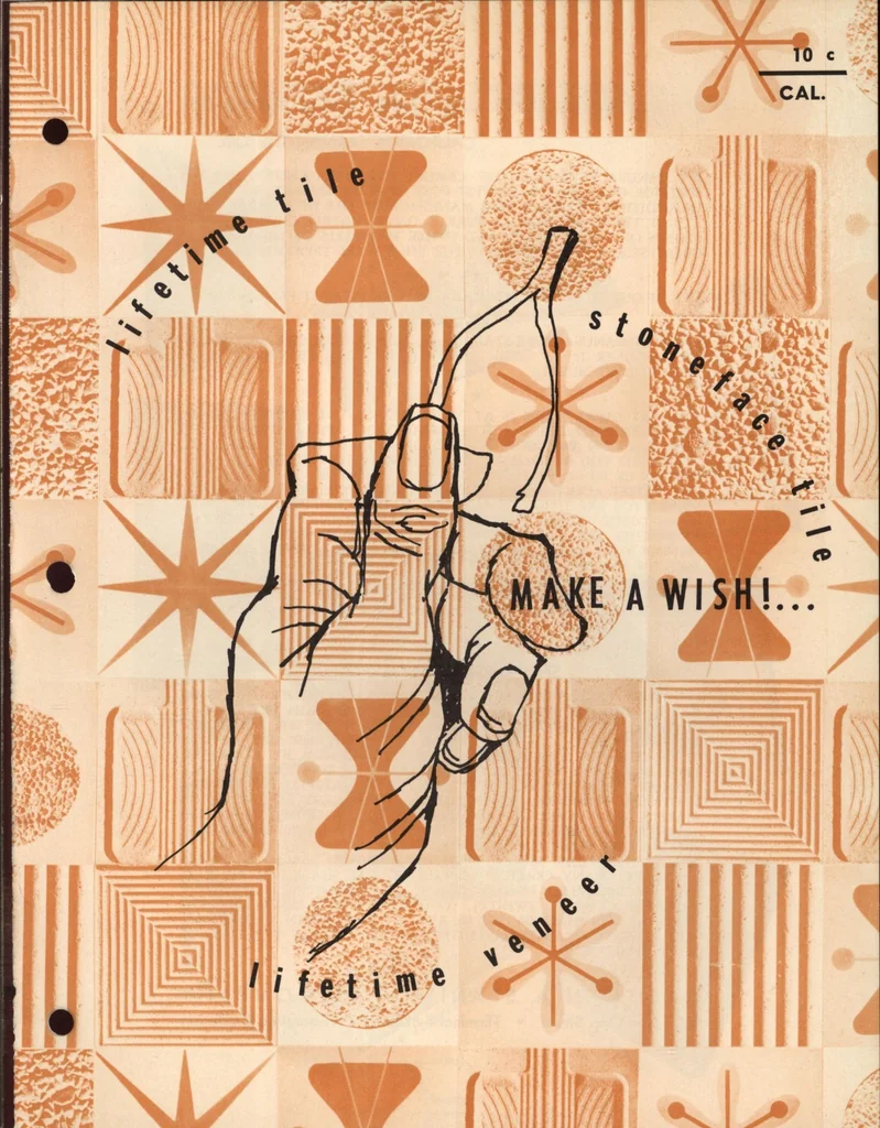 An illustration from Lifetime tile, stoneface tile., 1961, leaf 0