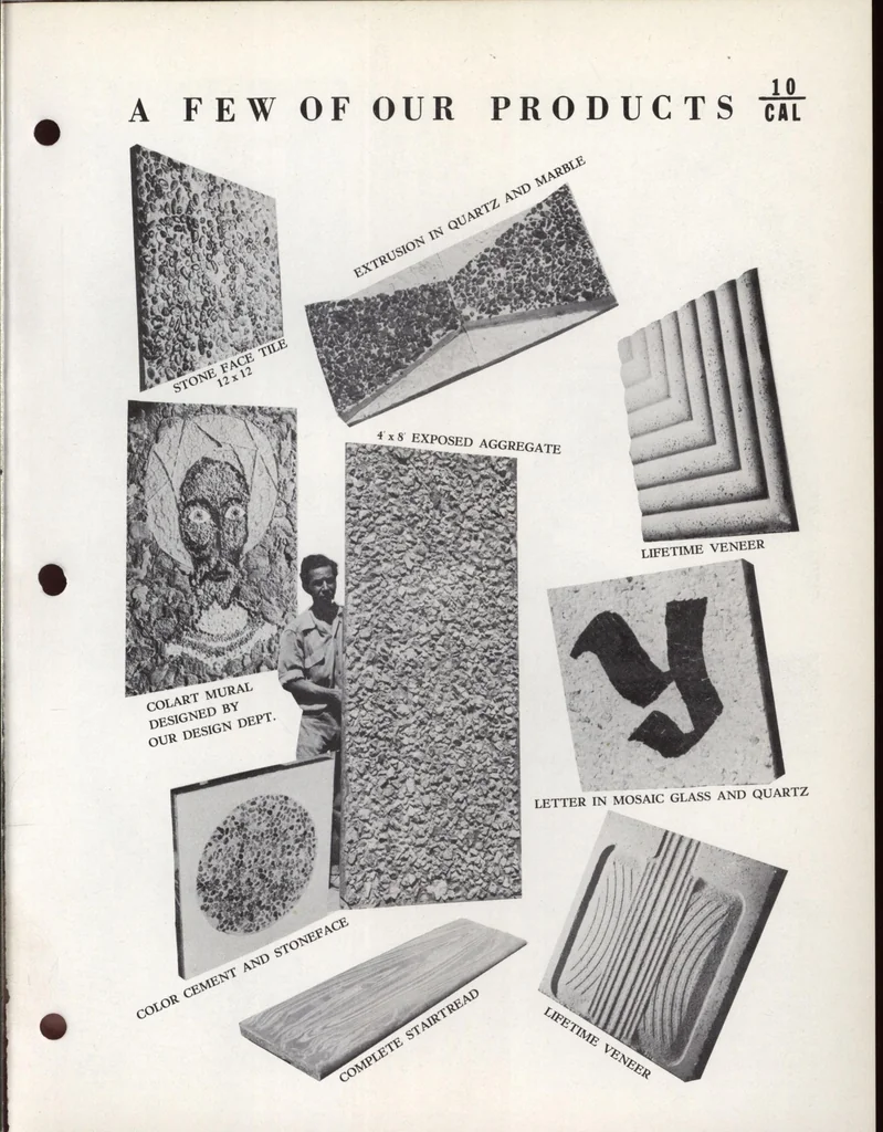 An illustration from Lifetime tile, stoneface tile., 1961, leaf 2
