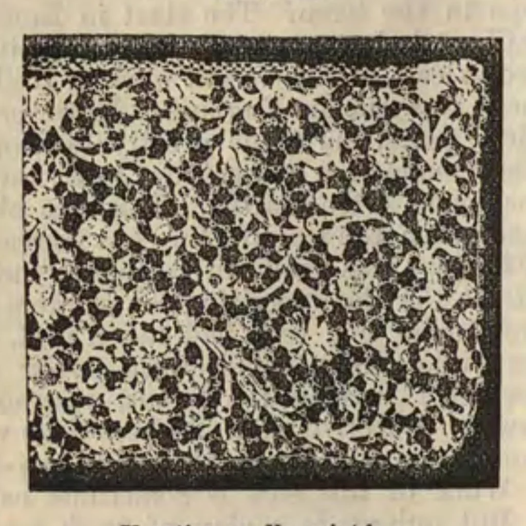 An illustration from Cantor Lectures on the Art of Lace-Making, 1881, leaf 21