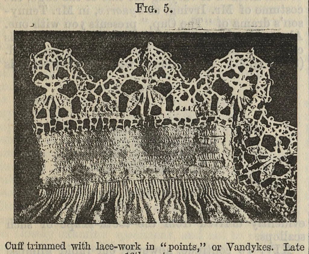 An illustration from Cantor lectures on the art of lace-making : delivered before the Society of Arts, April and May, 1881, 1881, leaf 9