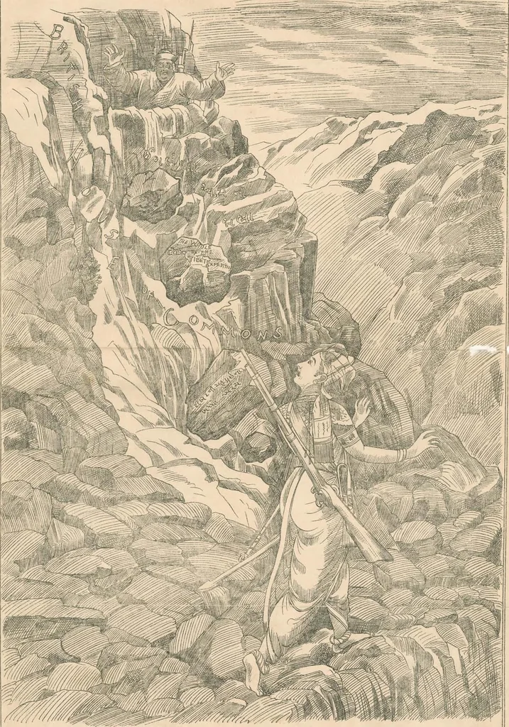 An illustration from Cartoons from the "Hindi Punch" : 1904., 1904, leaf 103
