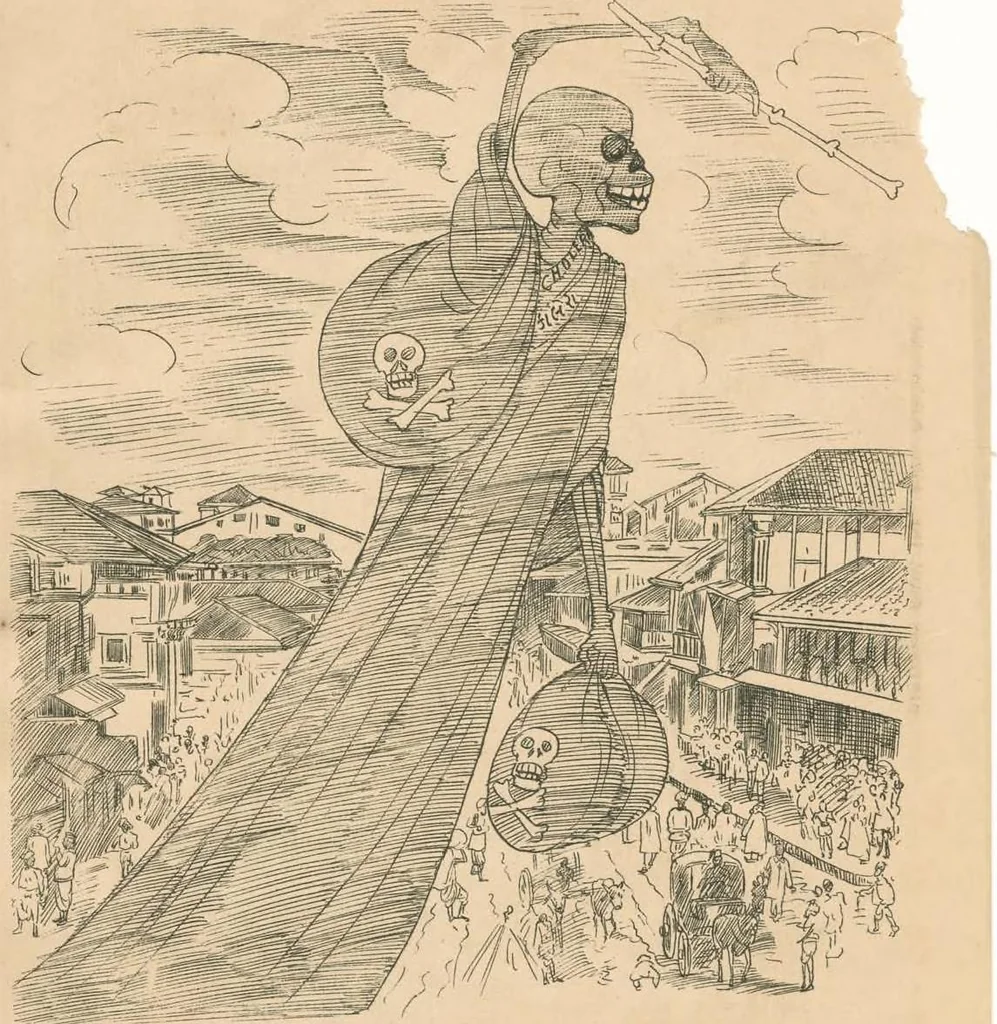 An illustration from Cartoons from the "Hindi Punch" : 1904., 1904, leaf 107