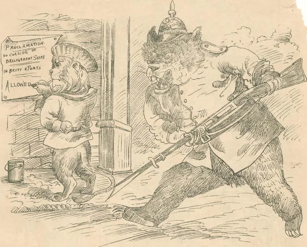 An illustration from Cartoons from the "Hindi Punch" : 1904., 1904, leaf 109