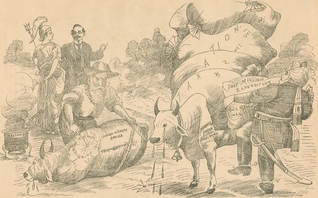 An illustration from Cartoons from the "Hindi Punch" : 1904., 1904, leaf 120
