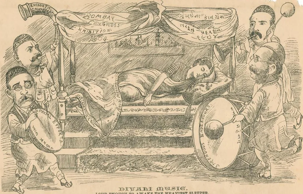 An illustration from Cartoons from the "Hindi Punch" : 1904., 1904, leaf 127