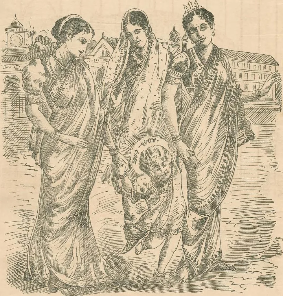 An illustration from Cartoons from the "Hindi Punch" : 1904., 1904, leaf 37