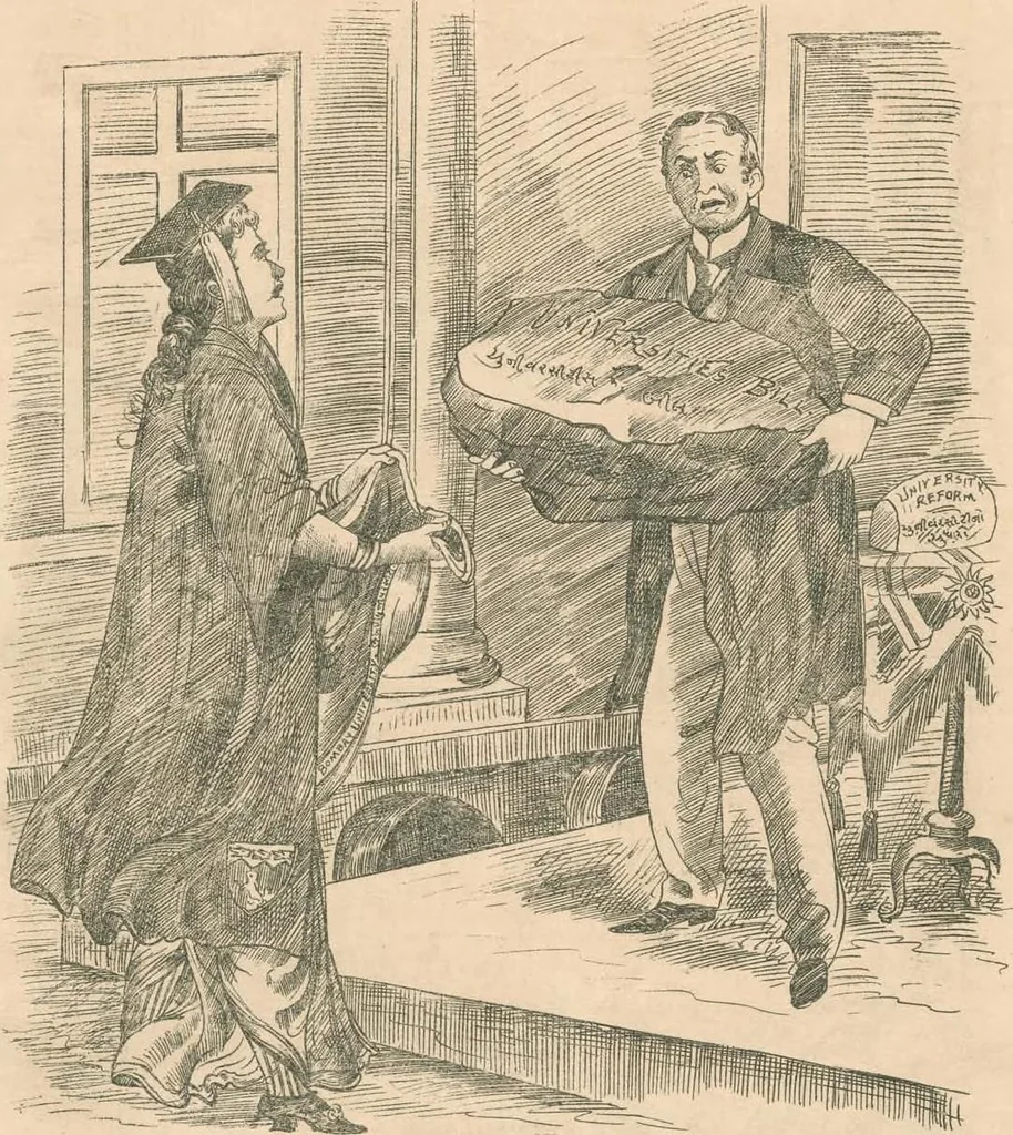 An illustration from Cartoons from the "Hindi Punch" : 1904., 1904, leaf 41