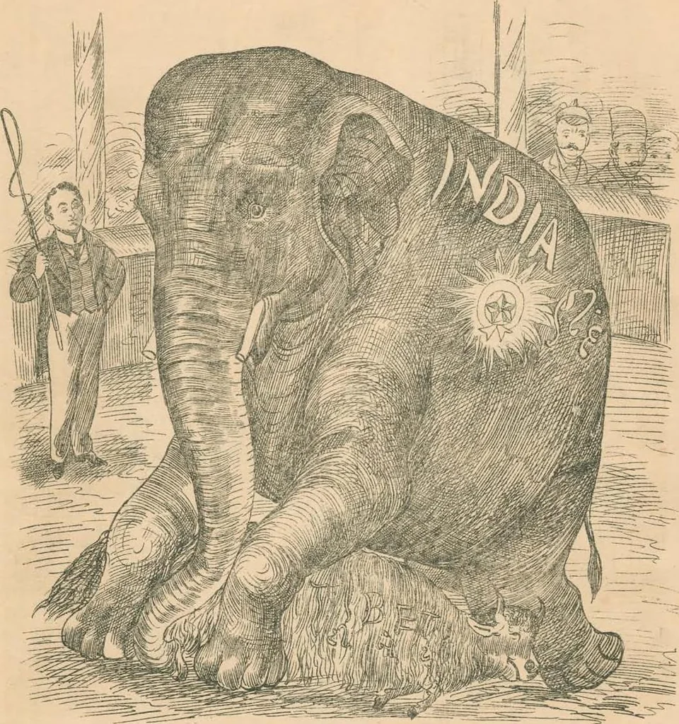 An illustration from Cartoons from the "Hindi Punch" : 1904., 1904, leaf 54