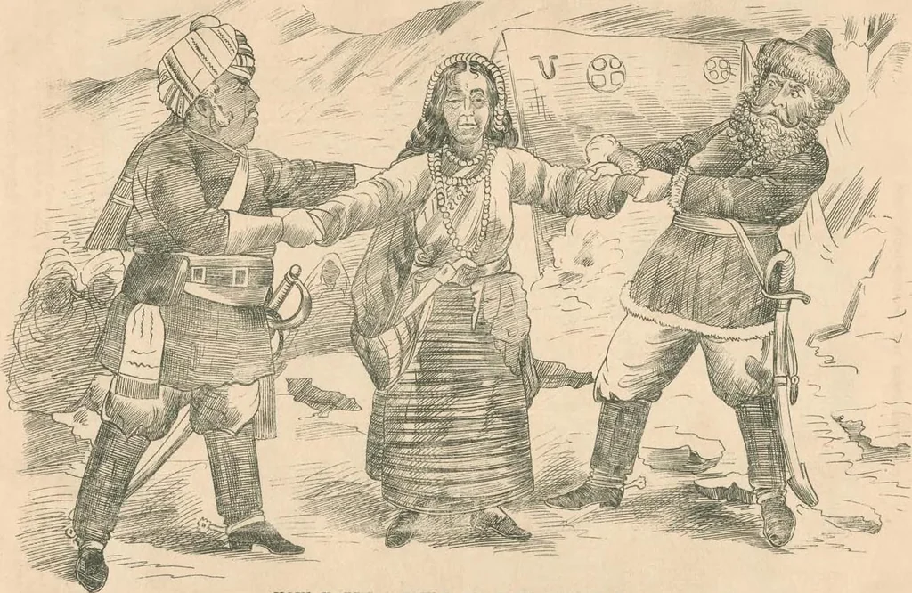 An illustration from Cartoons from the "Hindi Punch" : 1904., 1904, leaf 57