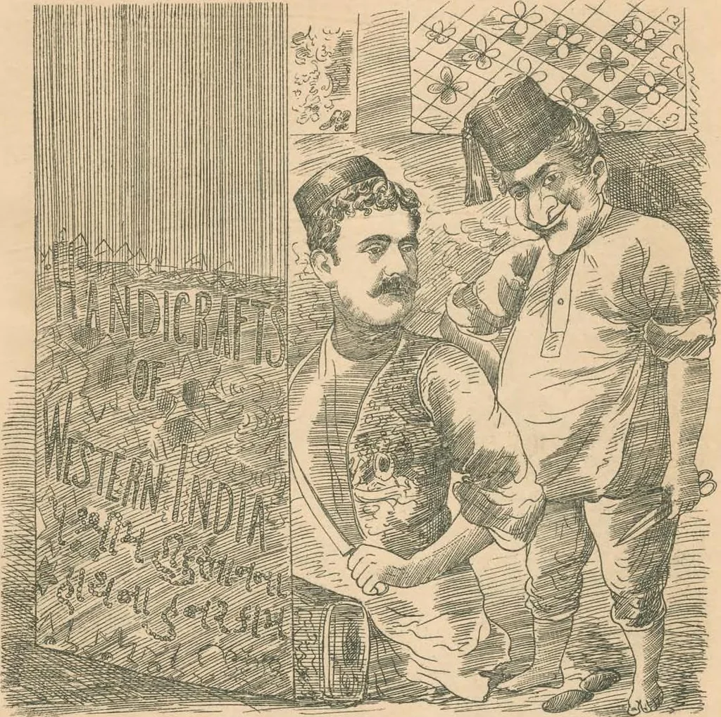 An illustration from Cartoons from the "Hindi Punch" : 1904., 1904, leaf 61