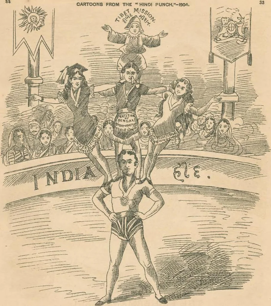 An illustration from Cartoons from the "Hindi Punch" : 1904., 1904, leaf 65