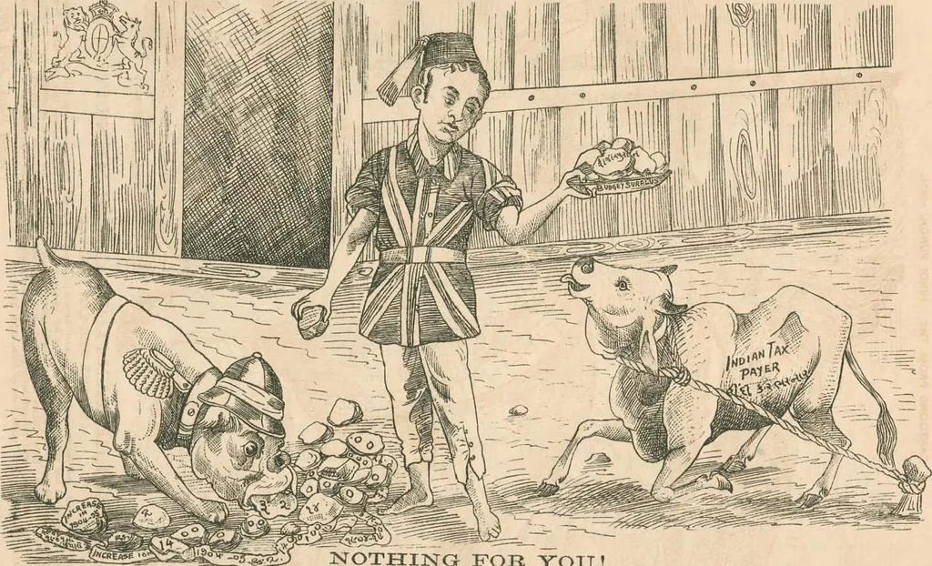 An illustration from Cartoons from the "Hindi Punch" : 1904., 1904, leaf 80