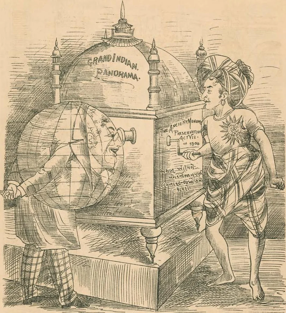 An illustration from Cartoons from the "Hindi Punch" : 1904., 1904, leaf 81