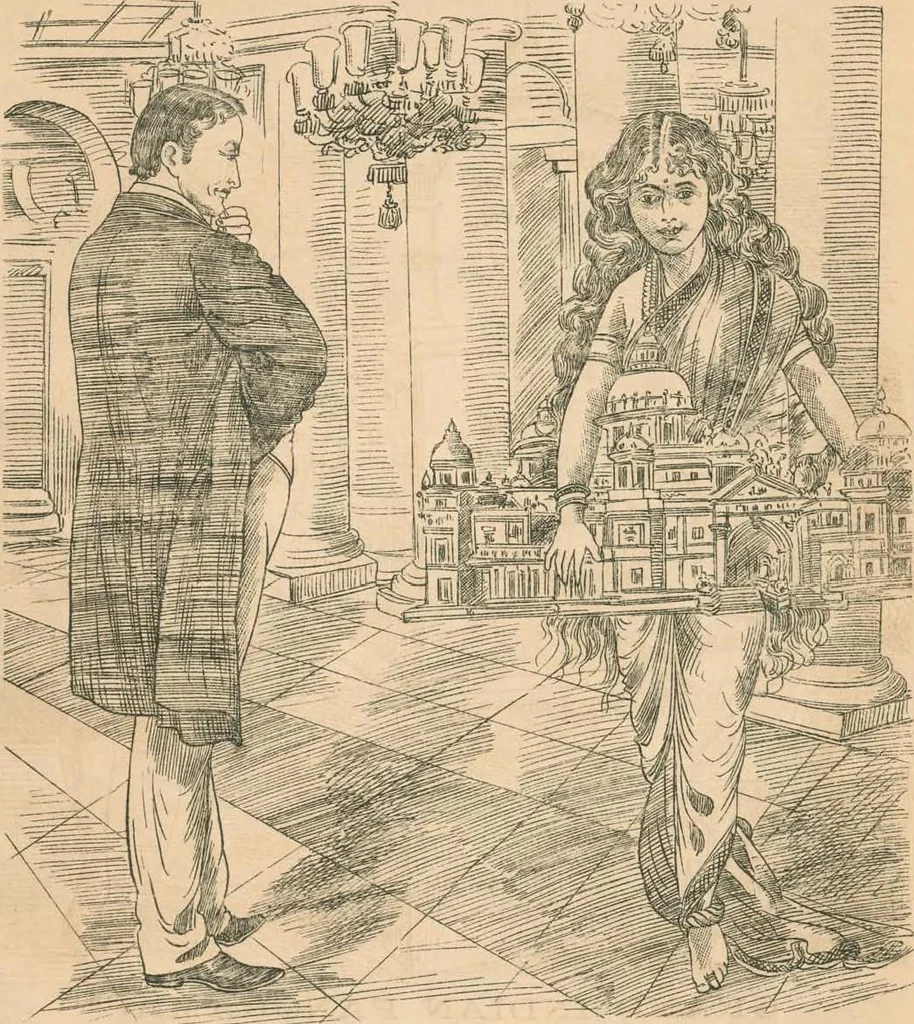An illustration from Cartoons from the "Hindi Punch" : 1904., 1904, leaf 82