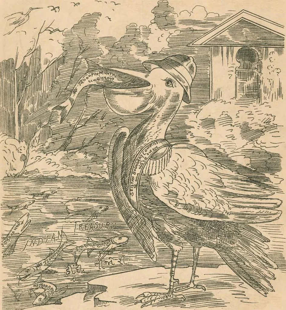 An illustration from Cartoons from the "Hindi Punch" : 1904., 1904, leaf 90