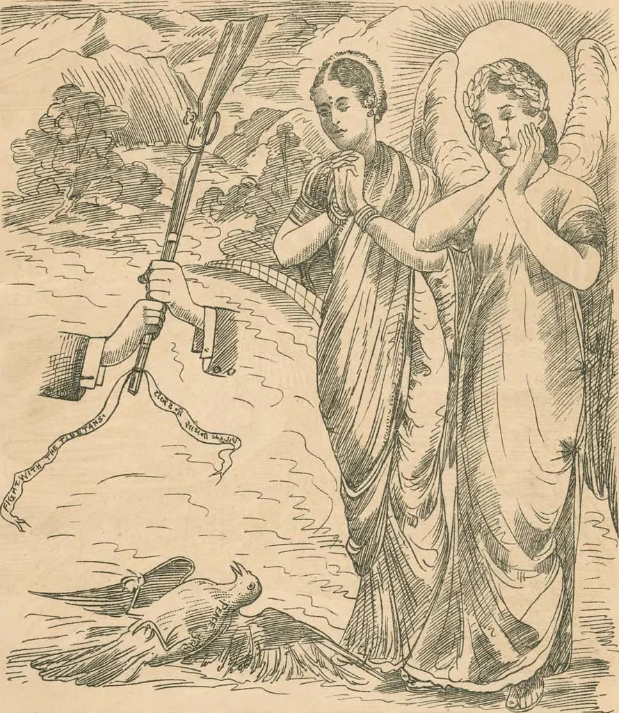 An illustration from Cartoons from the "Hindi Punch" : 1904., 1904, leaf 91