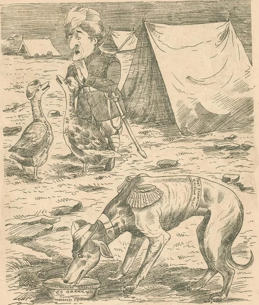 An illustration from Cartoons from the "Hindi Punch" : 1904., 1904, leaf 93