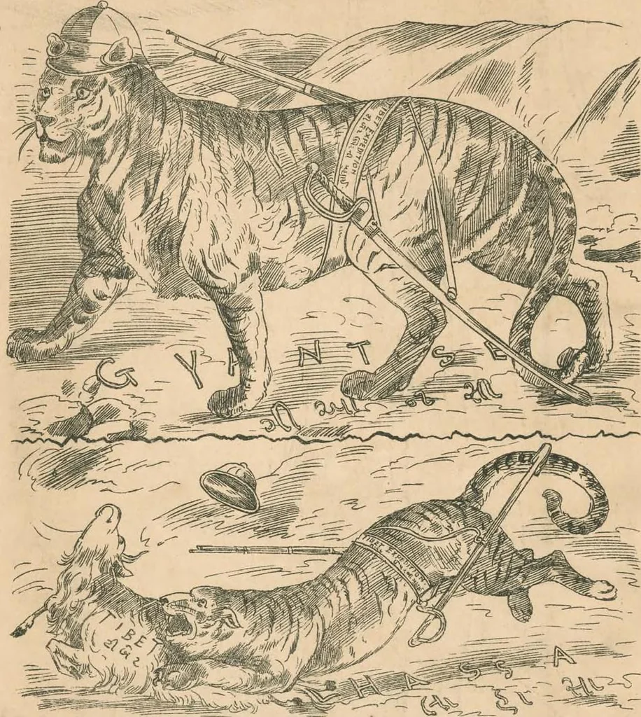 An illustration from Cartoons from the "Hindi Punch" : 1904., 1904, leaf 94