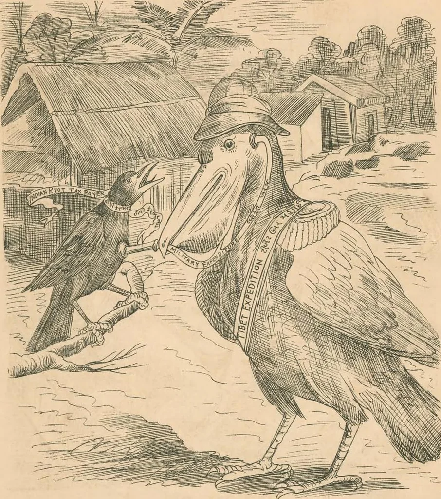 An illustration from Cartoons from the "Hindi Punch" : 1904., 1904, leaf 97