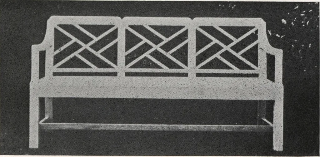 An illustration from Catalog of garden furniture, arbors, pergolas, gateways, trellises, fences, etc., 1920, leaf 10