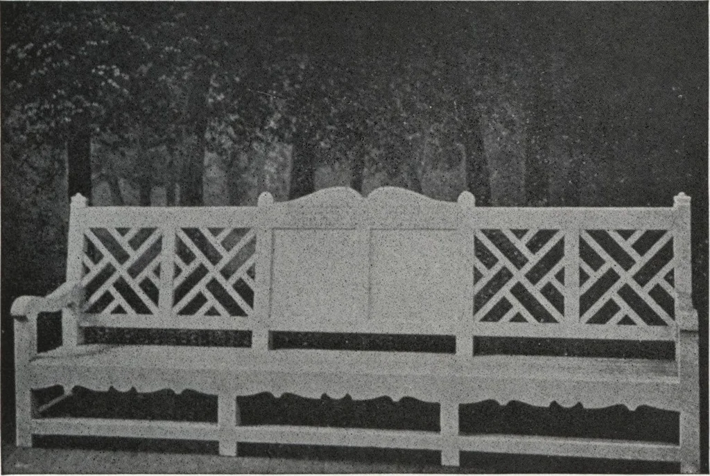 An illustration from Catalog of garden furniture, arbors, pergolas, gateways, trellises, fences, etc., 1920, leaf 10