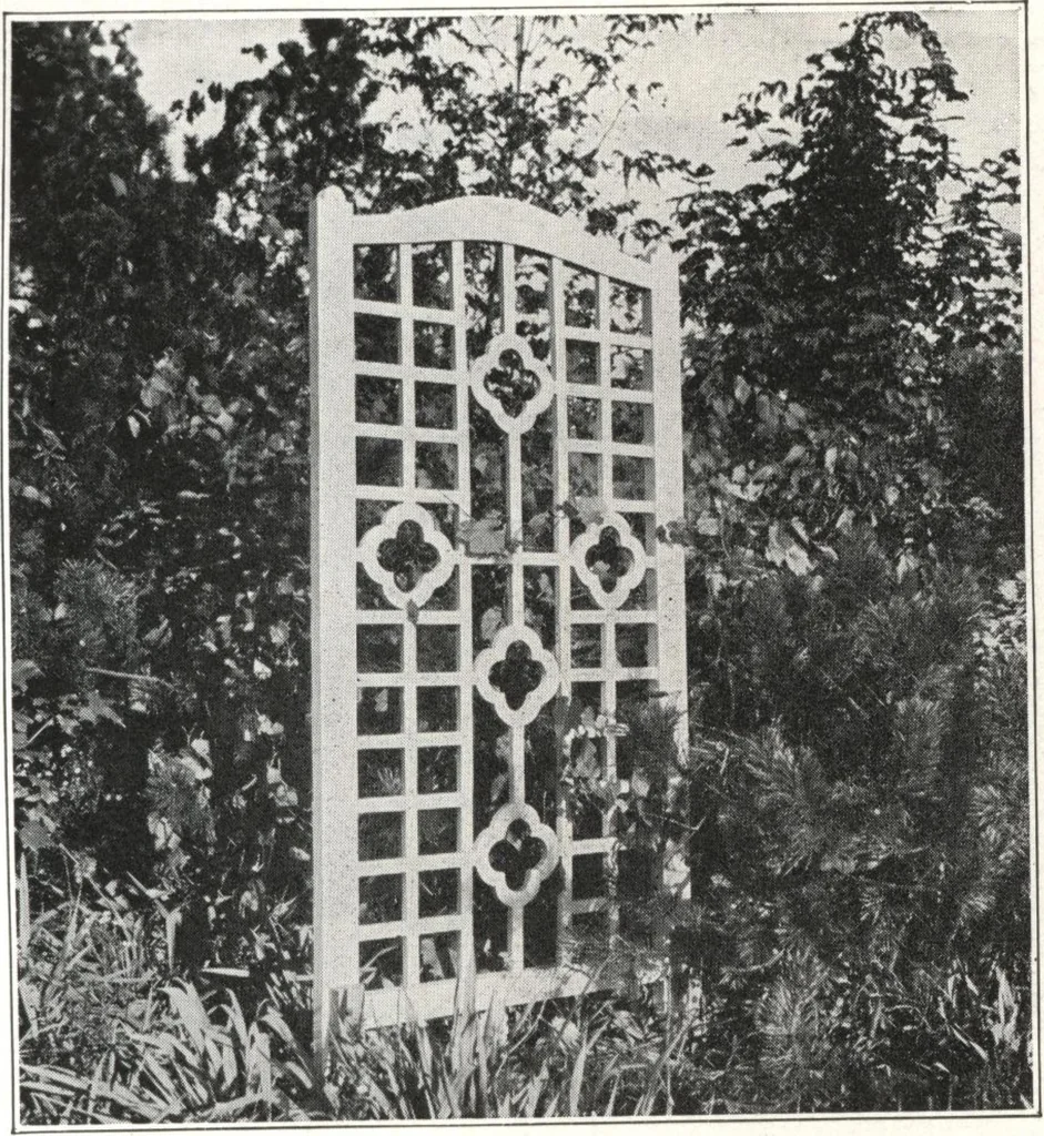 An illustration from Catalog of garden furniture, arbors, pergolas, gateways, trellises, fences, etc., 1920, leaf 108