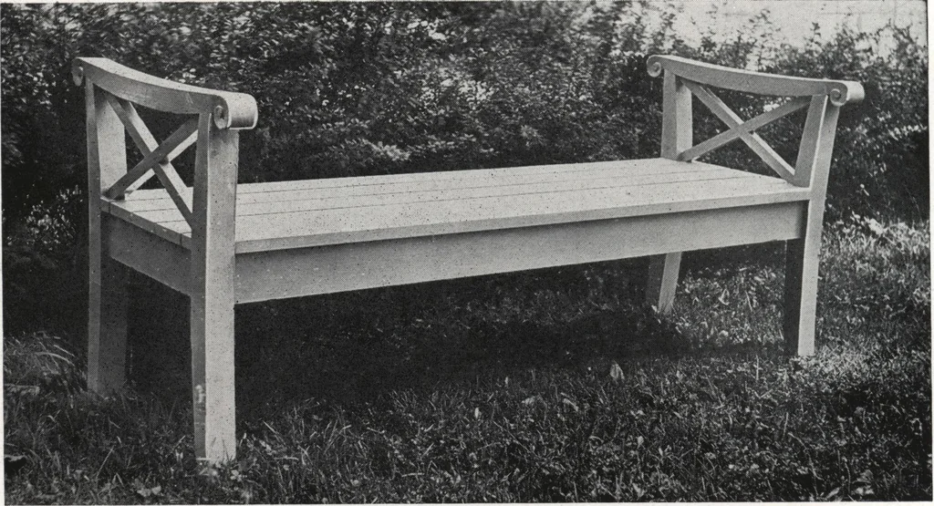 An illustration from Catalog of garden furniture, arbors, pergolas, gateways, trellises, fences, etc., 1920, leaf 11