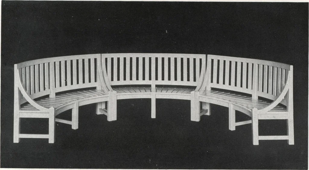 An illustration from Catalog of garden furniture, arbors, pergolas, gateways, trellises, fences, etc., 1920, leaf 18
