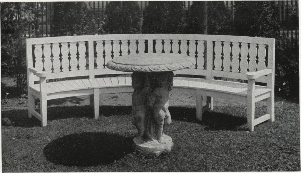 An illustration from Catalog of garden furniture, arbors, pergolas, gateways, trellises, fences, etc., 1920, leaf 19