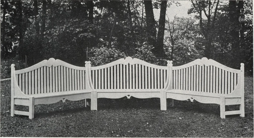 An illustration from Catalog of garden furniture, arbors, pergolas, gateways, trellises, fences, etc., 1920, leaf 20