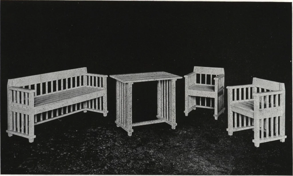 An illustration from Catalog of garden furniture, arbors, pergolas, gateways, trellises, fences, etc., 1920, leaf 23