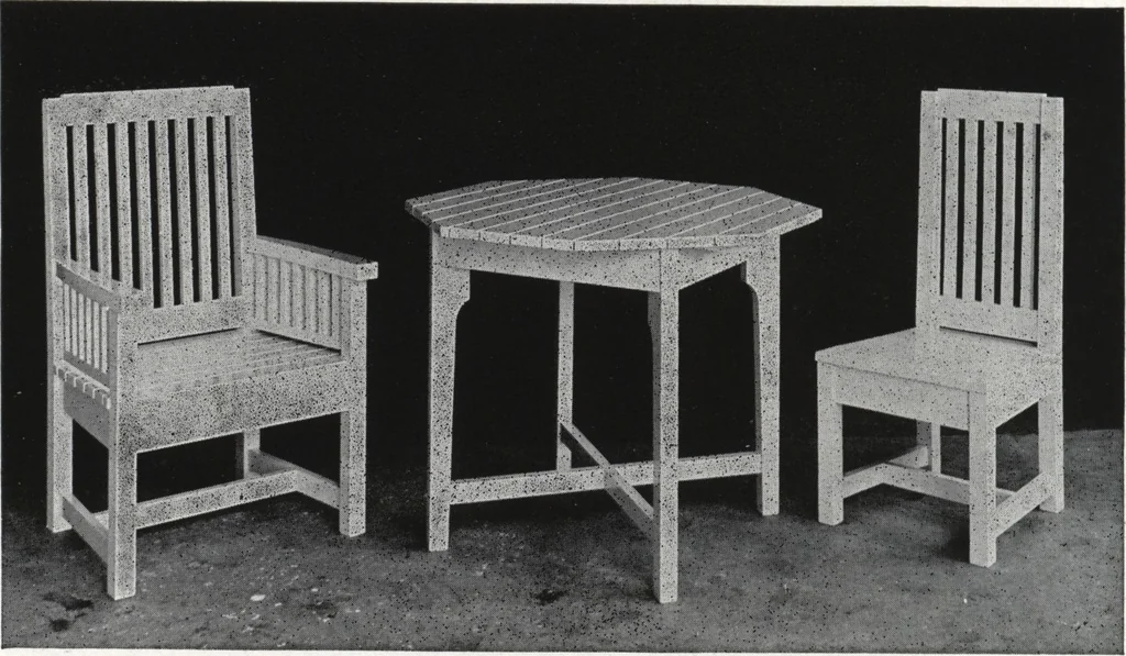 An illustration from Catalog of garden furniture, arbors, pergolas, gateways, trellises, fences, etc., 1920, leaf 23