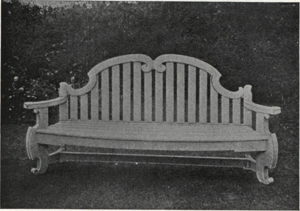 An illustration from Catalog of garden furniture, arbors, pergolas, gateways, trellises, fences, etc., 1920, leaf 24