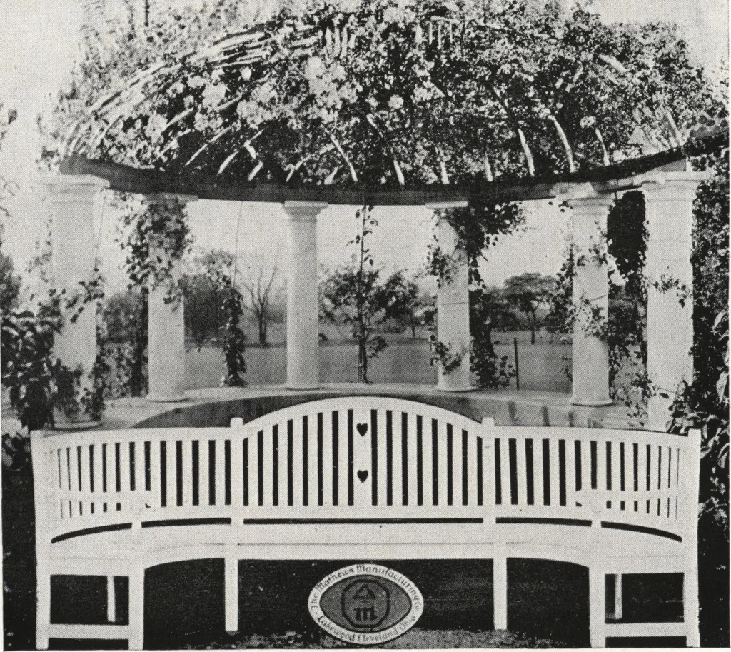 An illustration from Catalog of garden furniture, arbors, pergolas, gateways, trellises, fences, etc., 1920, leaf 37