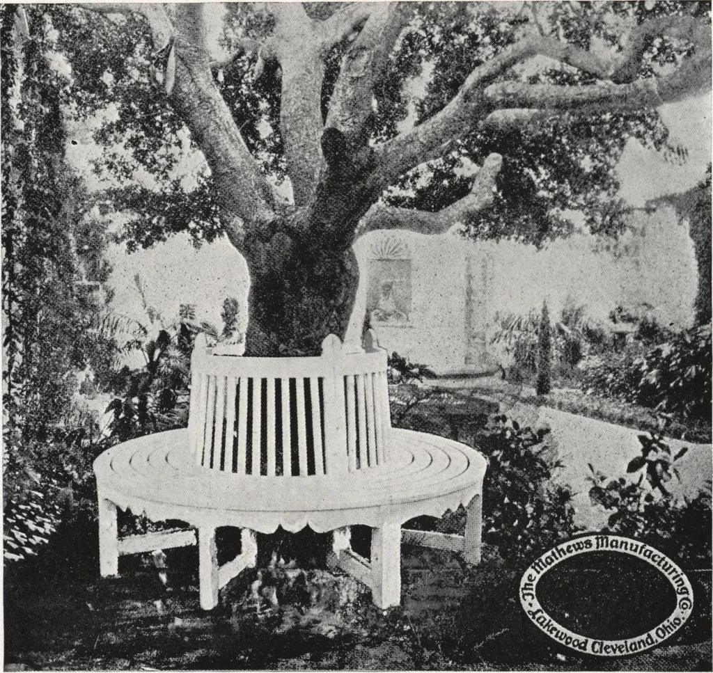 An illustration from Catalog of garden furniture, arbors, pergolas, gateways, trellises, fences, etc., 1920, leaf 37