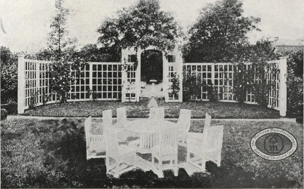 An illustration from Catalog of garden furniture, arbors, pergolas, gateways, trellises, fences, etc., 1920, leaf 38