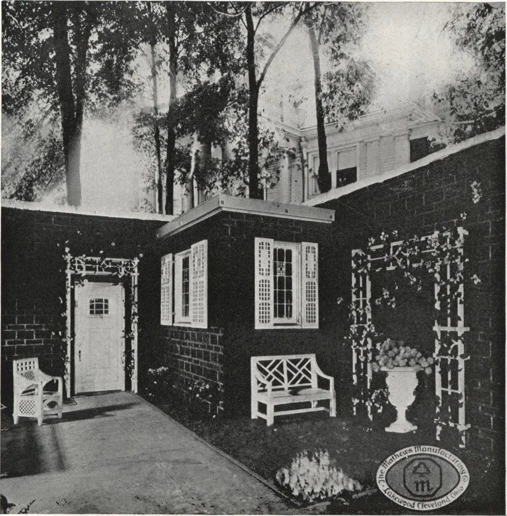 An illustration from Catalog of garden furniture, arbors, pergolas, gateways, trellises, fences, etc., 1920, leaf 38