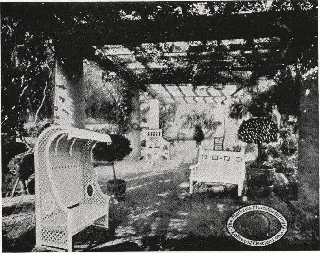 An illustration from Catalog of garden furniture, arbors, pergolas, gateways, trellises, fences, etc., 1920, leaf 39