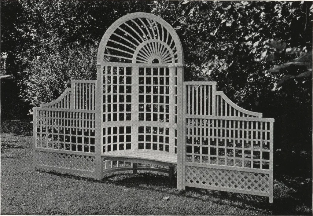 An illustration from Catalog of garden furniture, arbors, pergolas, gateways, trellises, fences, etc., 1920, leaf 41