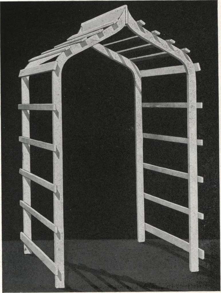 An illustration from Catalog of garden furniture, arbors, pergolas, gateways, trellises, fences, etc., 1920, leaf 42