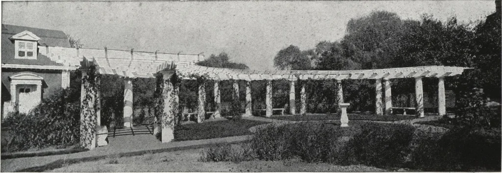 An illustration from Catalog of garden furniture, arbors, pergolas, gateways, trellises, fences, etc., 1920, leaf 44