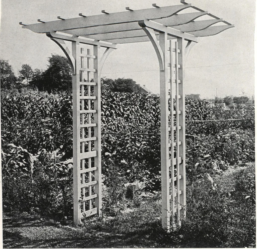 An illustration from Catalog of garden furniture, arbors, pergolas, gateways, trellises, fences, etc., 1920, leaf 45